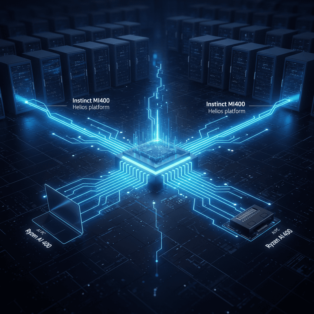 AMD launches full-stack AI arsenal, challenging rivals from cloud to PC.