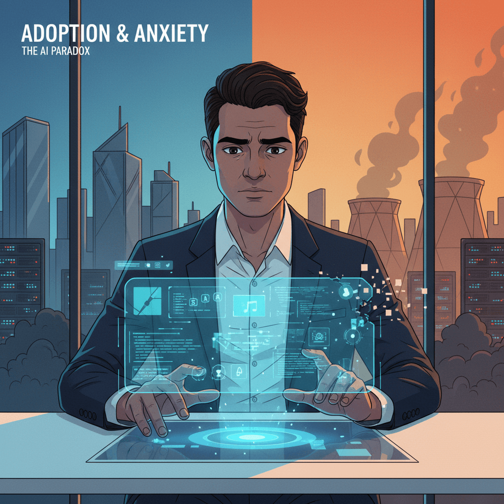 Americans adopt AI in record numbers as trust plummets and job anxiety surges