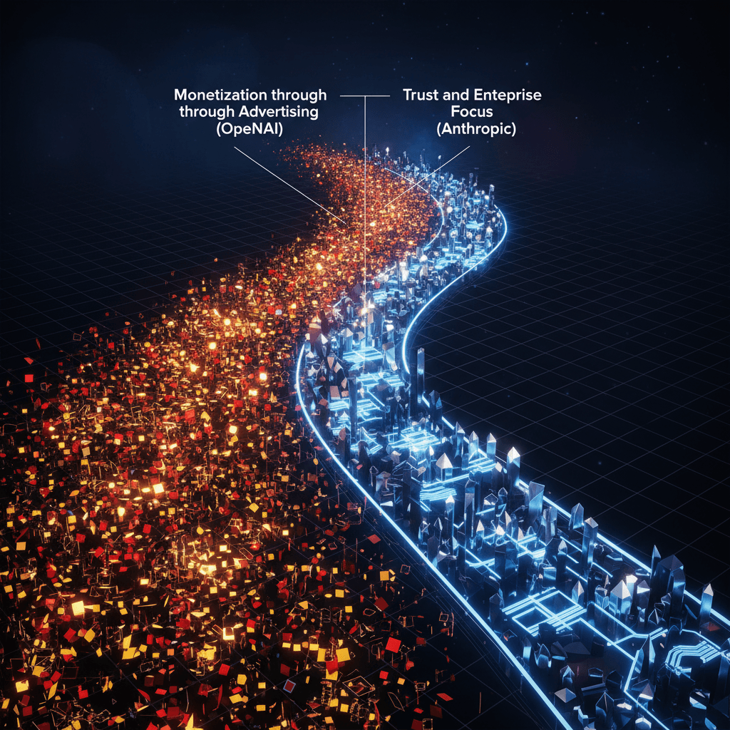 OpenAI Adopts Ads for ChatGPT; Anthropic Stakes Future on Ad-Free Trust