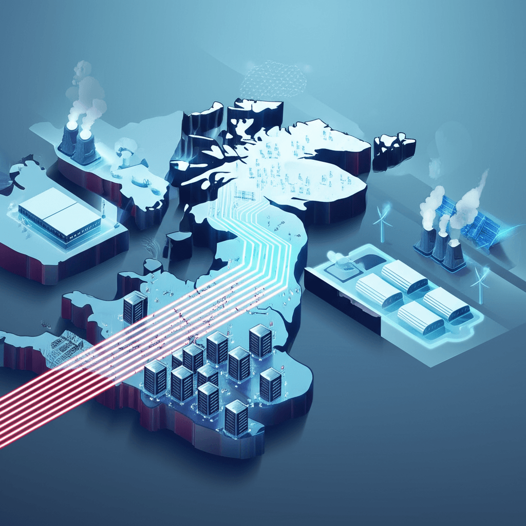 UK AI boom sparks data center exodus north amidst power crisis.