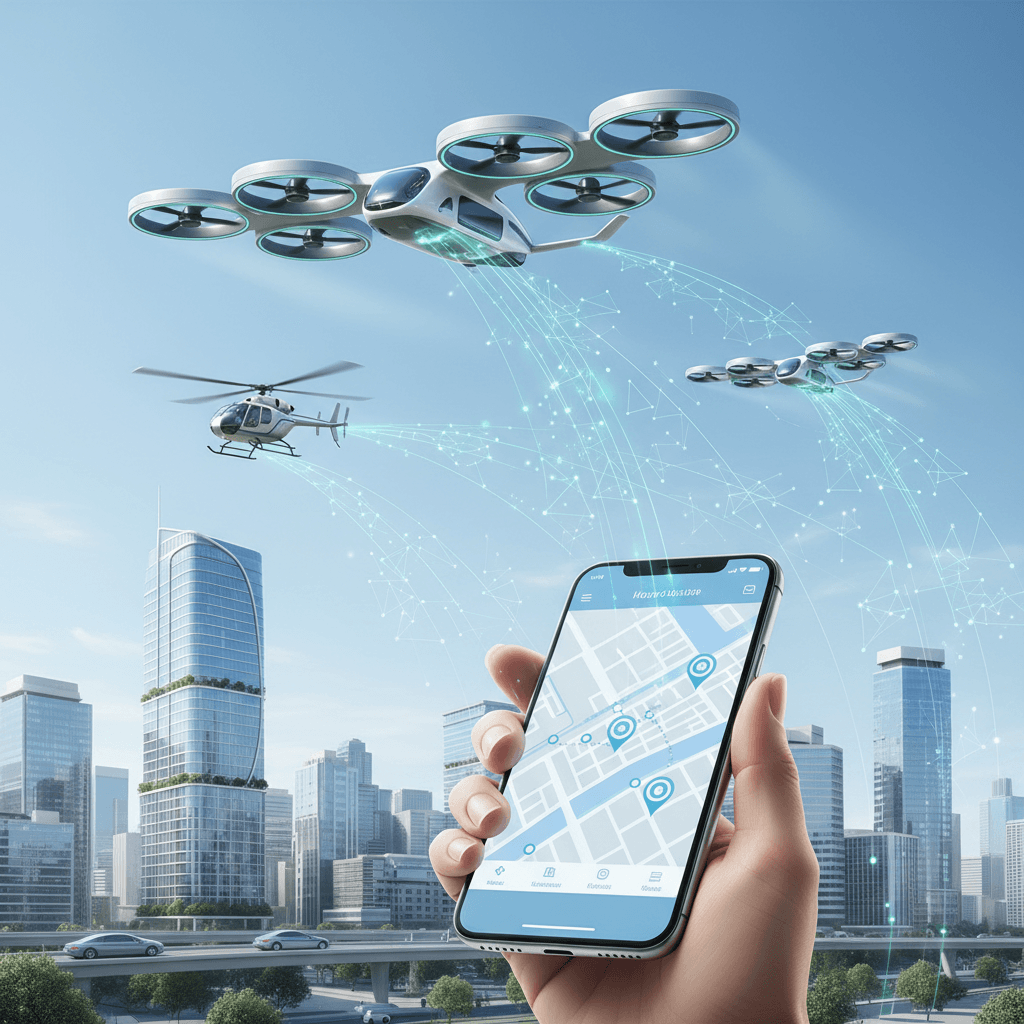Your next Uber ride could fly: Book helicopters and future air taxis.